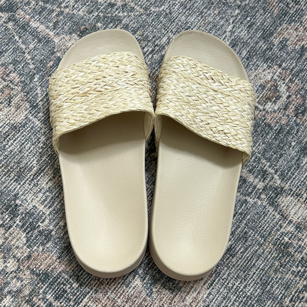 Roxy Cream Woven Sandals